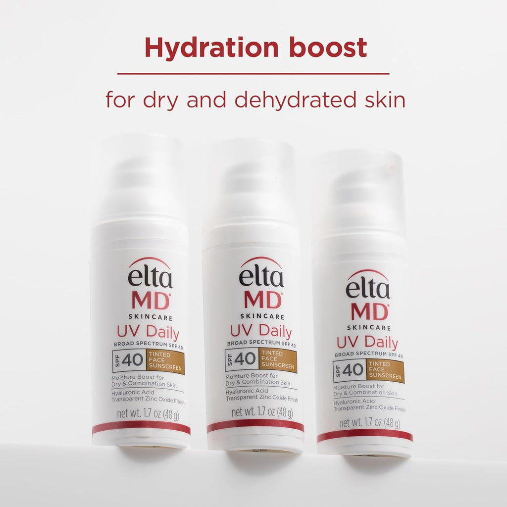 EltaMD UV Daily Tinted SPF 40 Face Sunscreen Moisturizer with Zinc Oxide, Sunscreen for Dry Skin