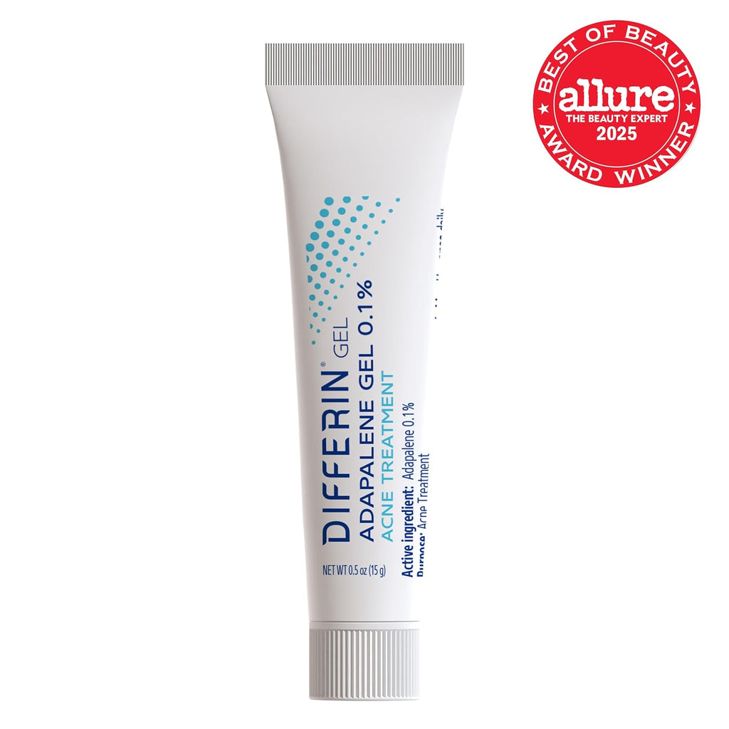 Differin Acne Treatment Gel, 60 Day Supply, Retinoid Treatment for Face with 0.1% Adapalene, Gentle