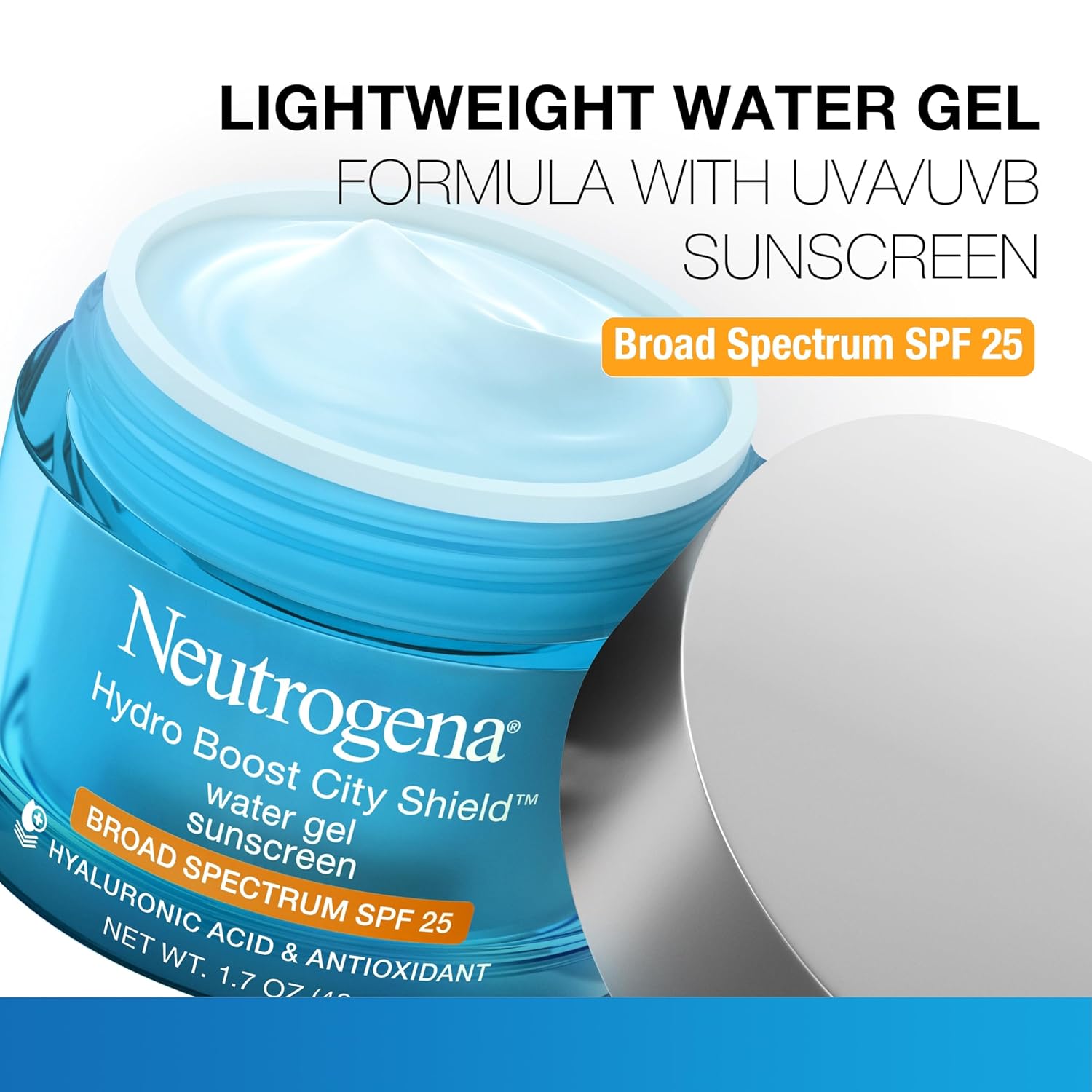 Neutrogena Hydro Boost City Shield Water Gel Face Moisturizer with Broad Spectrum SPF 25, Hyaluronic