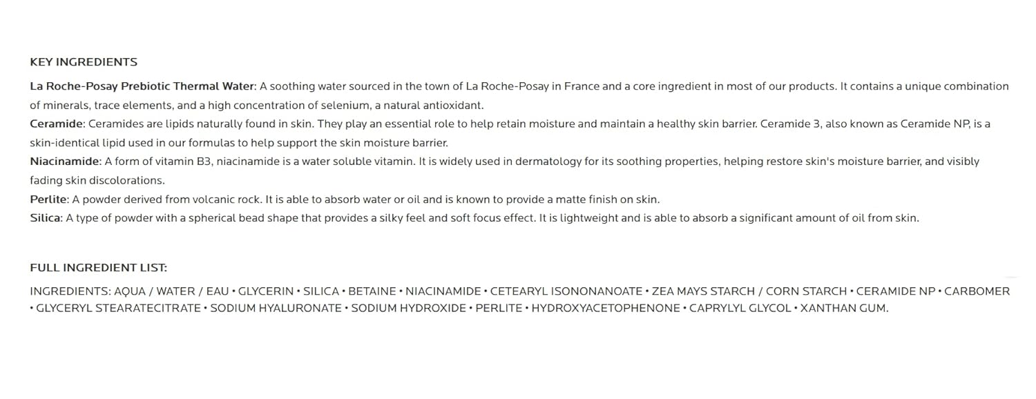 La Roche-Posay Toleriane Double Repair Matte Face Moisturizer, For Oily Skin, Ceramide, Niacinamide