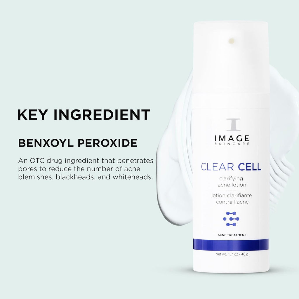 IMAGE Skincare, CLEAR CELL Clarifying Acne Lotion Treatment, with Benzoyl Peroxide, 1.7 oz