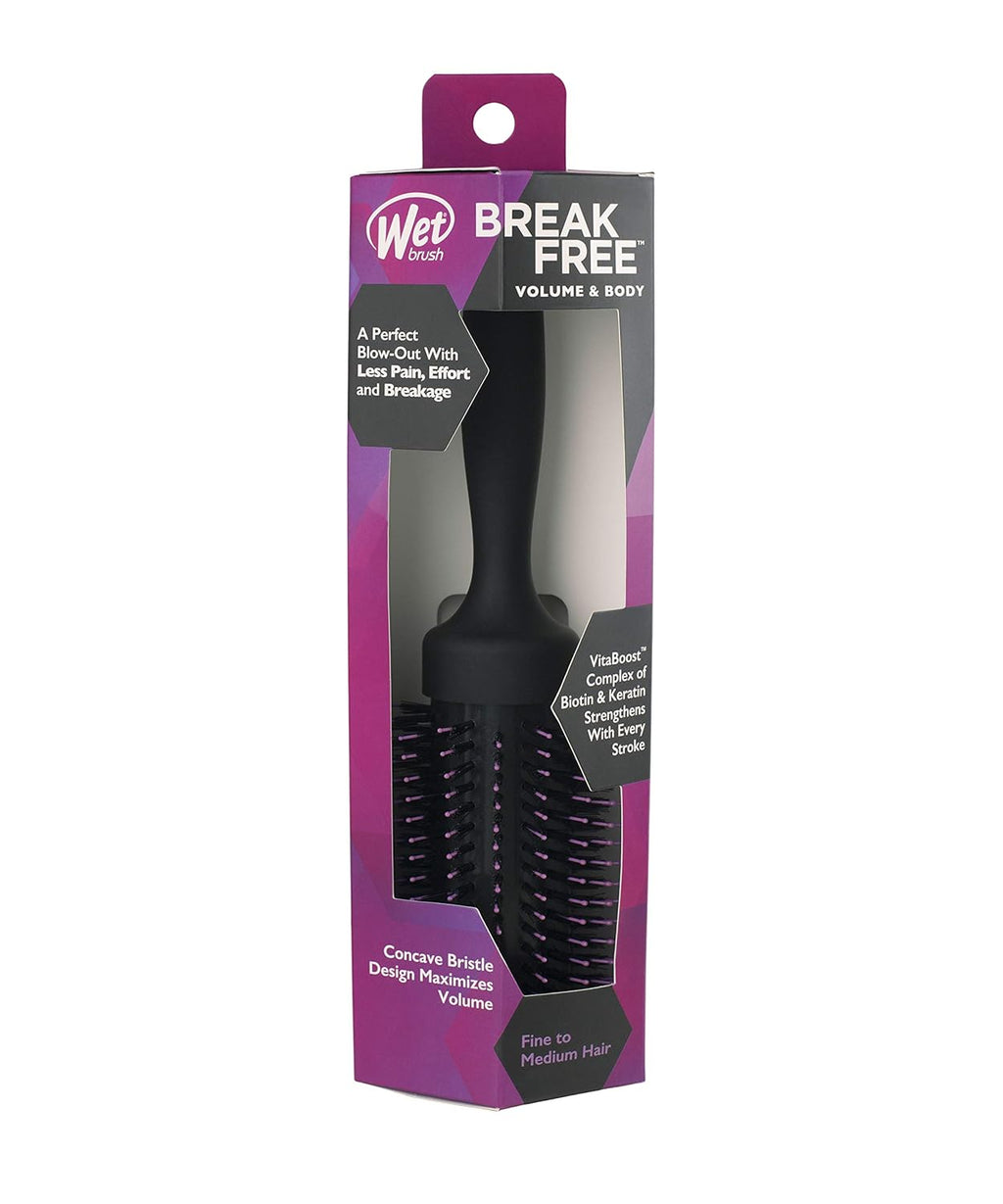 Wet Brush Volumizing Round Brush for Fine to Medium Hair - Salon Blow-Out, Detangles, Less Breakage