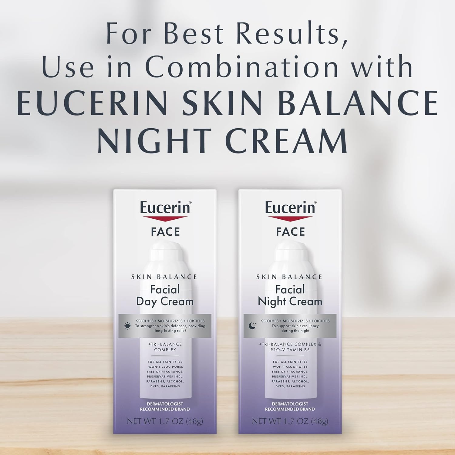 Eucerin Skin Balance Day Cream, Sensitive Skin Face Moisturizer Enriched with Tri-Balance Complex