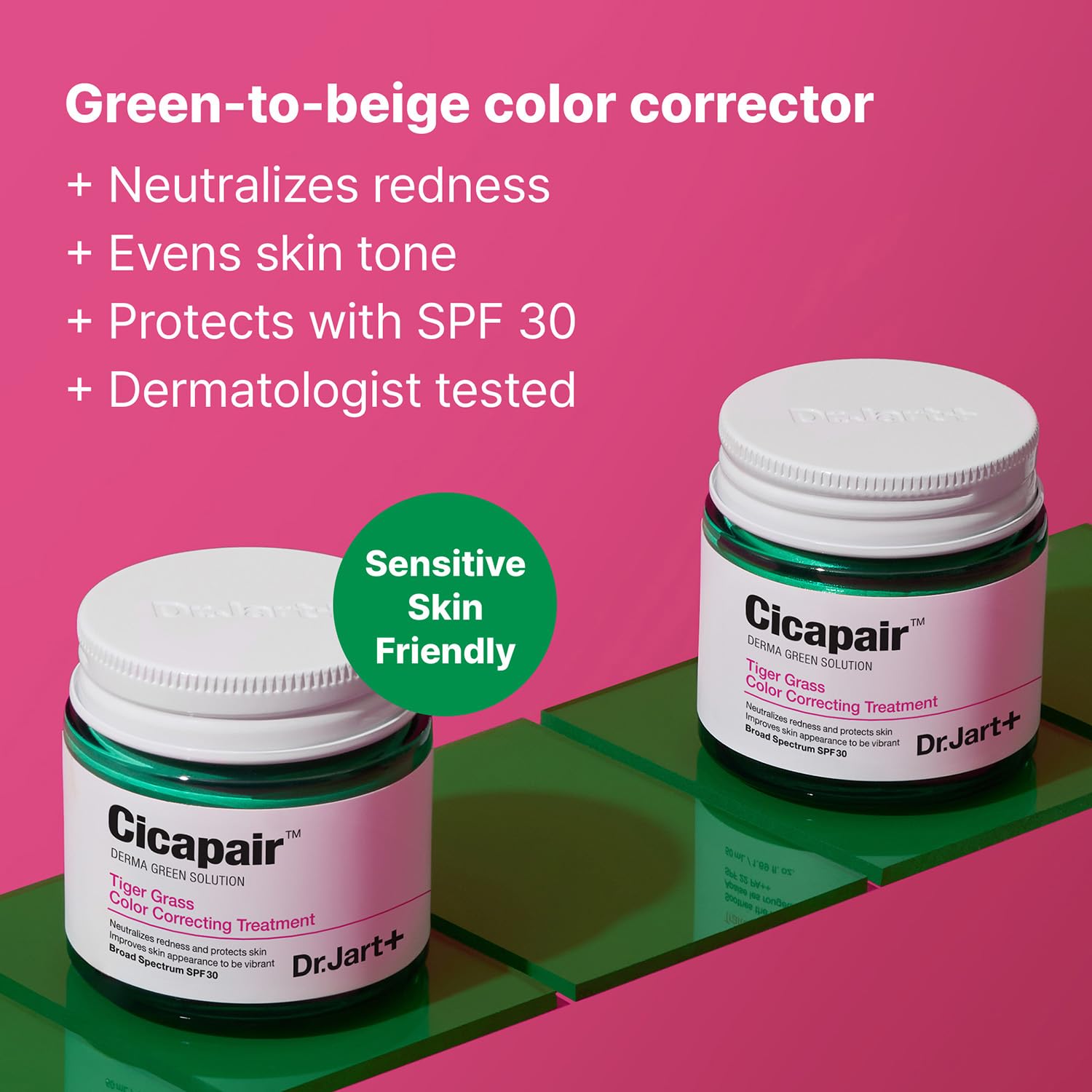 Dr.Jart+ Cicapair Tiger Grass Color Correcting Treatment SPF30, Centella Asiatica | Korean Skincare