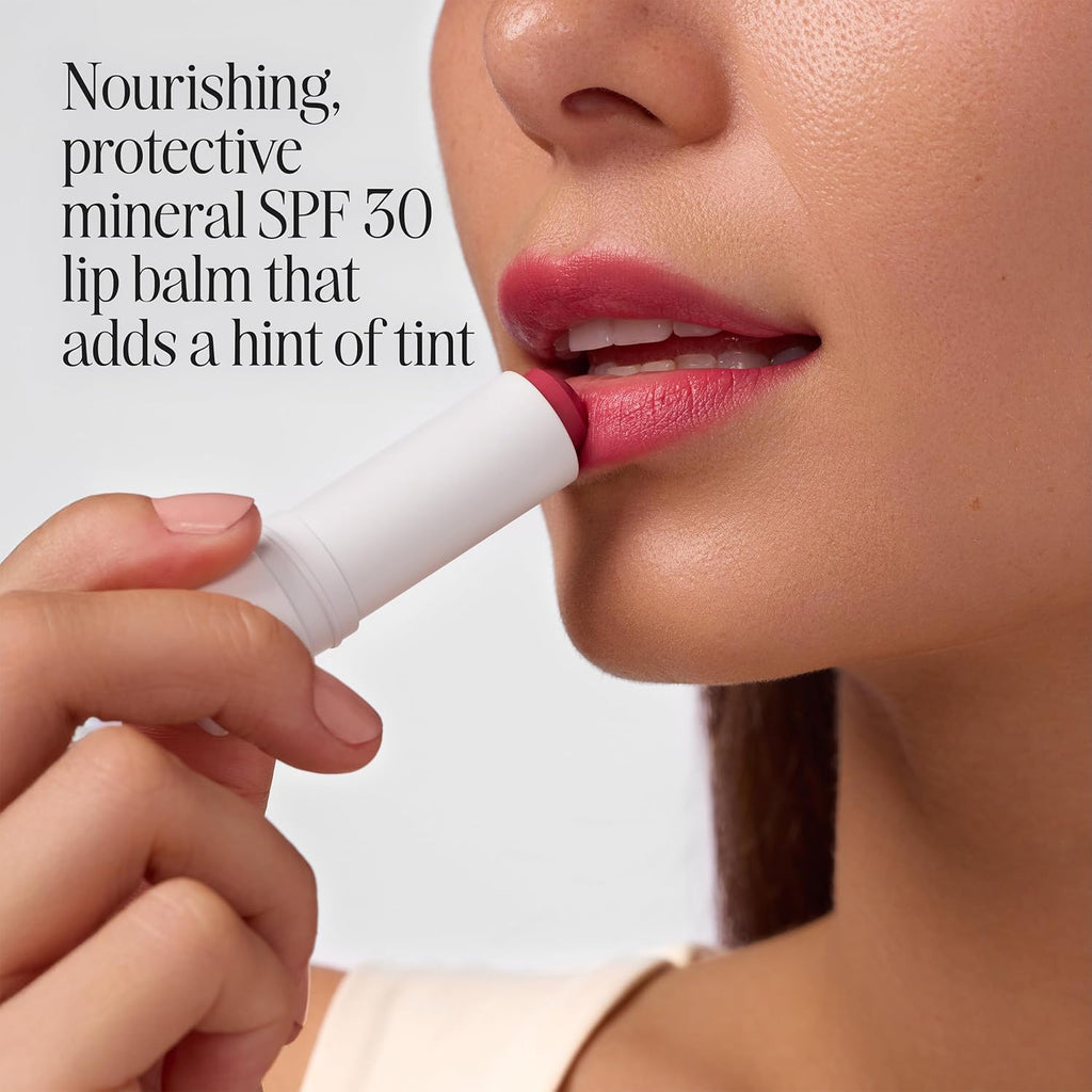 COOLA Organic Mineral Sunscreen Tinted Lip Balm, Lip Care for Daily Protection, Broad Spectrum SPF30