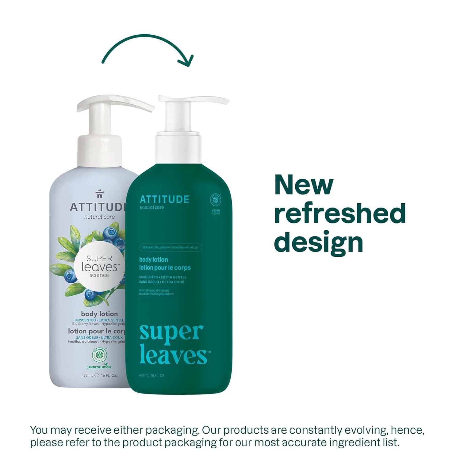 ATTITUDE Body Lotion, EWG Verified Moisturizer, Vegan Skin Care Products, Non-Greasy, Hydrating