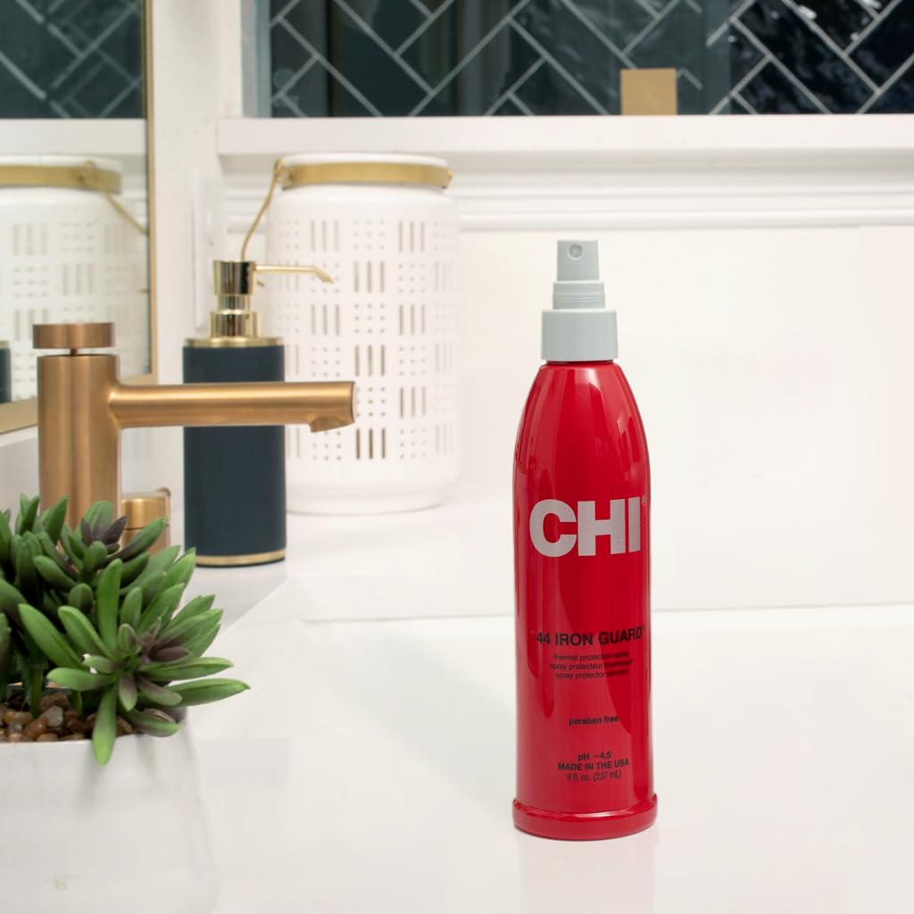 CHI 44 Iron Guard Thermal Protection Spray, Nourishing Formula Helps Resist Heat Damage to Hair, 8oz