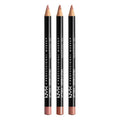 NYX PROFESSIONAL MAKEUP Slim Lip Liner Set, Long-Lasting Creamy Lip Liner Pack Of 3