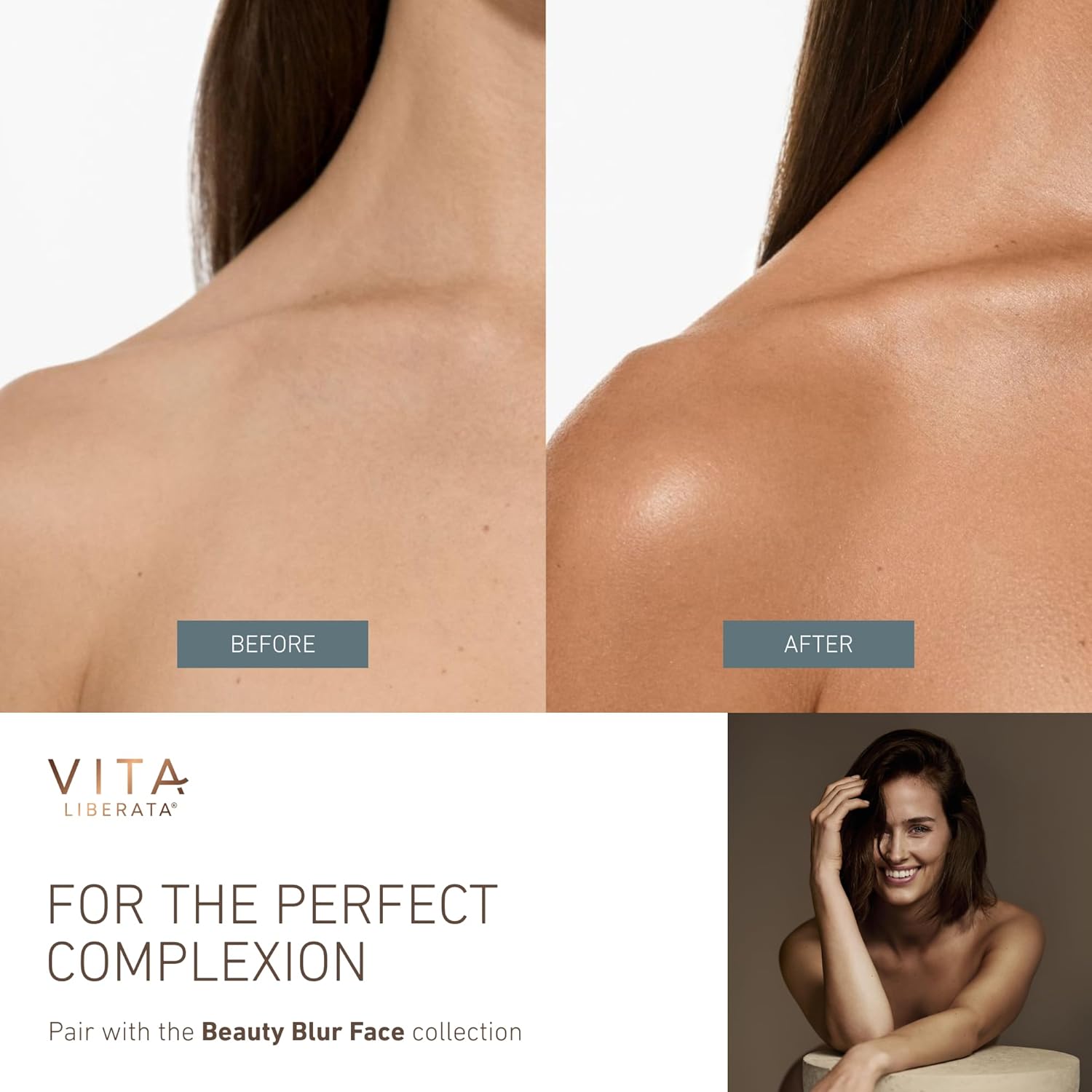 Vita Liberata Body Blur, Leg and Body Makeup. Skin Perfecting Foundation for Flawless Bronze, Easy