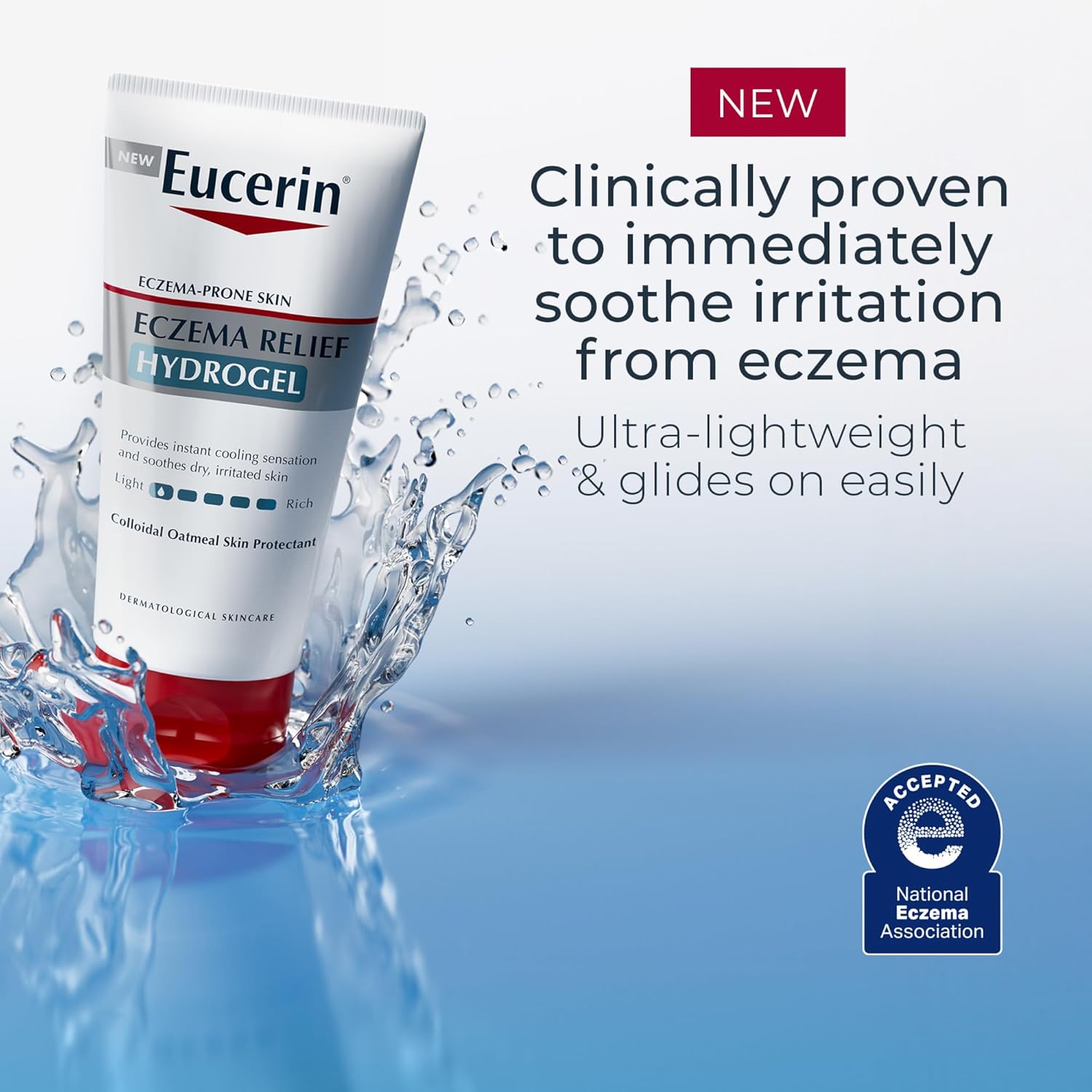 Eucerin Eczema Relief Hydrogel for Dry, Itchy, Eczema-Prone Skin, Fragrance&Steroid Free Moisturizer