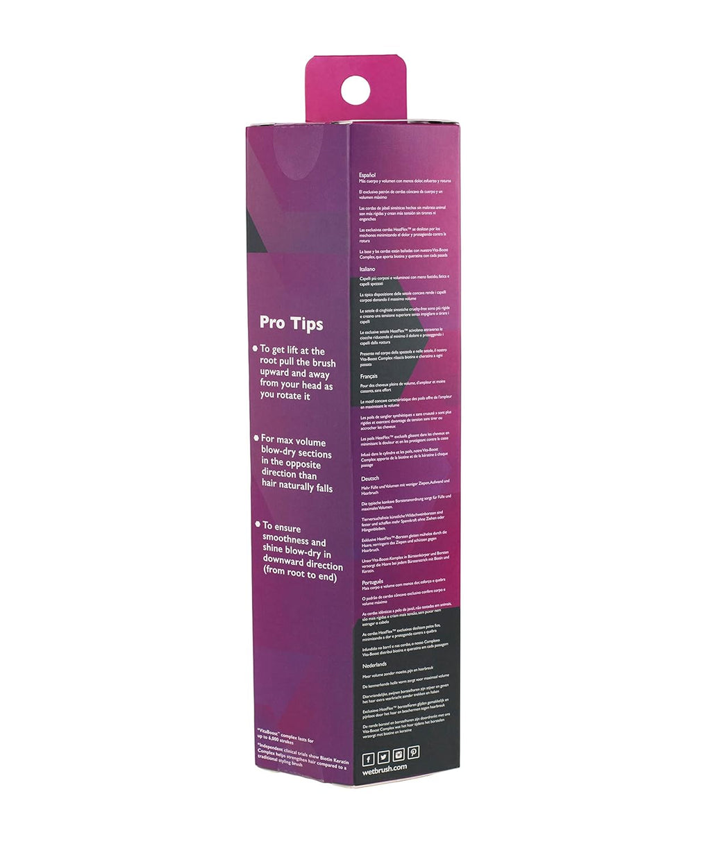 Wet Brush Volumizing Round Brush for Fine to Medium Hair - Salon Blow-Out, Detangles, Less Breakage
