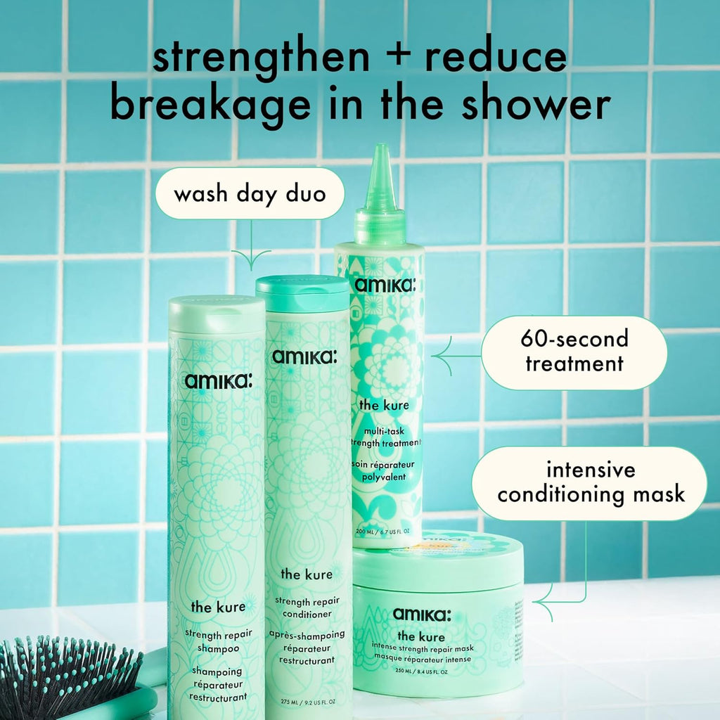 amika the kure strength repair shampoo, 9 fl oz.
