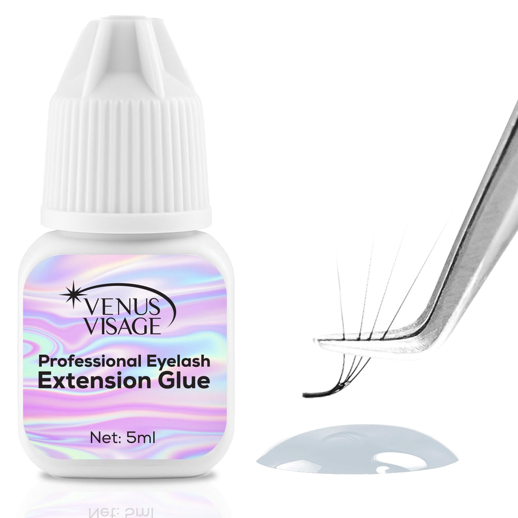 VENUS VISAGE Eyelash Glue for Professional Lash Extensions 1 2 Sec Dry Time & 6 7 Weeks Bonding