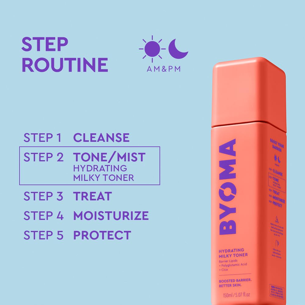 BYOMA Hydrating Milky Toner - Dewy, Ultra Hydrating for Face - Soothes, Locks in Moisture, Barrier