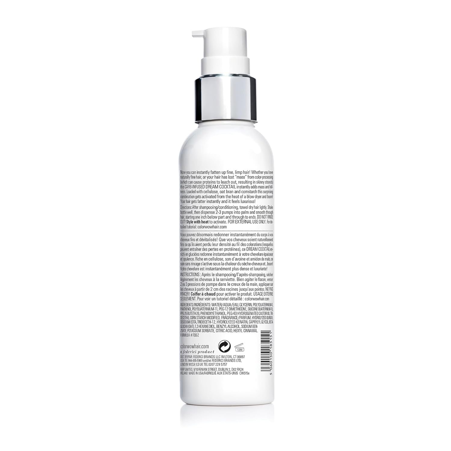 COLOR WOW Dream Cocktail Carb Infused Leave-in Treatment–Transform Thin Hair to Thick, Heat Protect