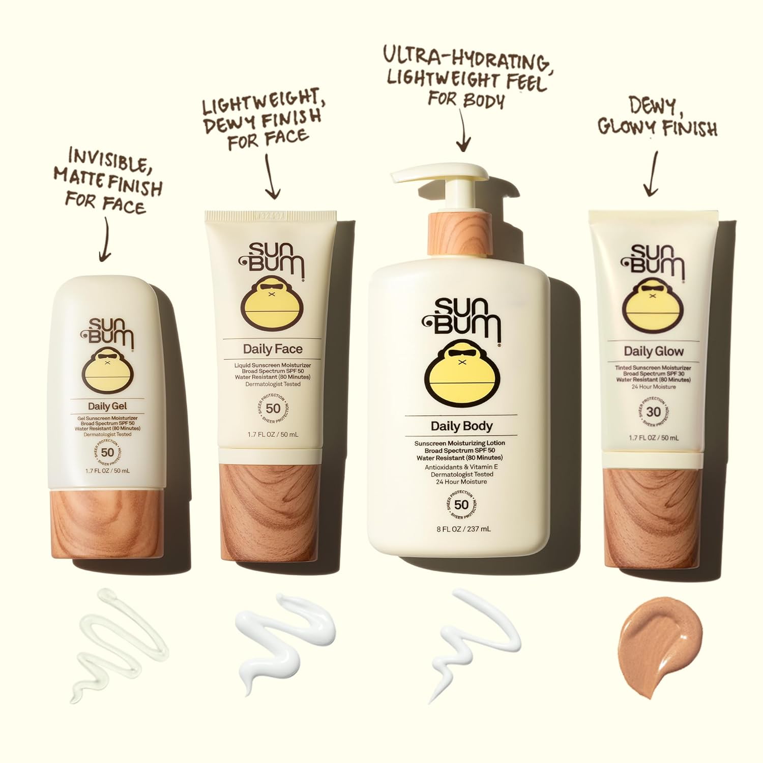 Sun Bum Daily SPF 50 Sunscreen Body Lotion - Broad Spectrum Moisturizing Sunscreen with Vitamin E