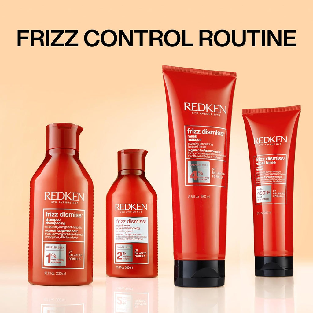 Redken Frizz Dismiss Shampoo | Sulfate Free For Frizzy Hair | Gently Cleanses, Smooths, Adds Shine