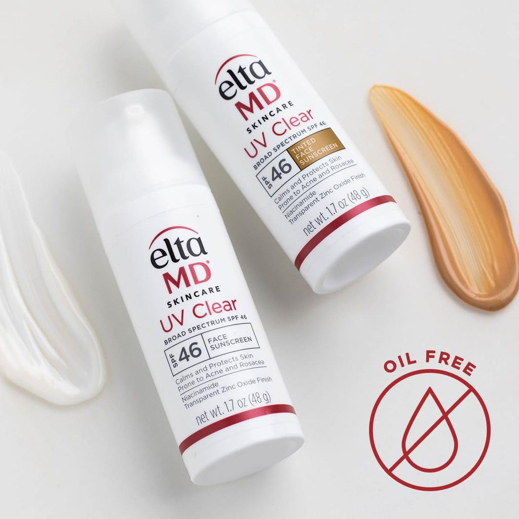 EltaMD UV Clear Tinted Sunscreen for Face,SPF 46 with Zinc Oxide,Oil-Free, Dermatologist Recommended