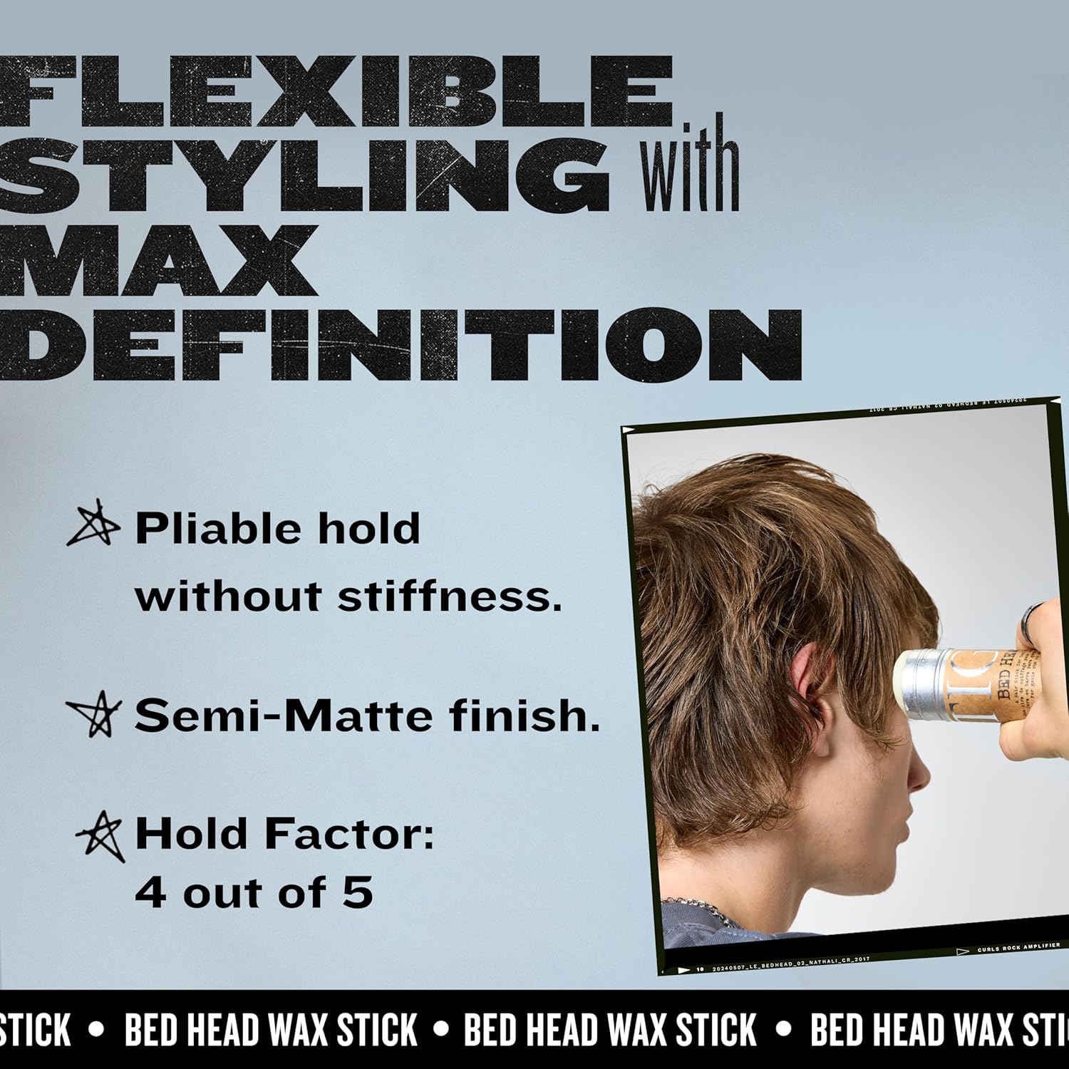 TIGI Bed Head Hair Wax Stick for a Soft, Pliable Hold, Hair Care Slick Back Styling Product, Beeswax
