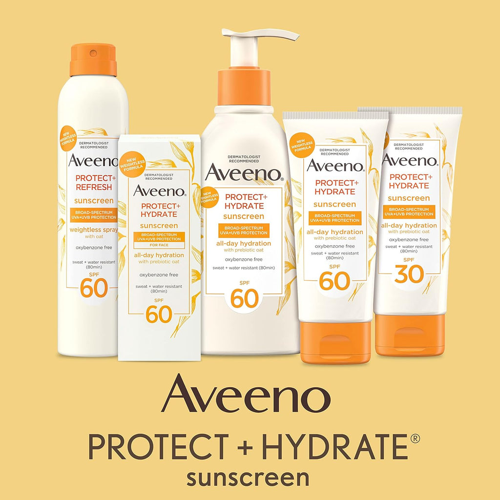 Aveeno Protect +Hydrate Sunscreen Moisturizing Body Lotion with Prebiotic Oat, Broad Spectrum SPF 60