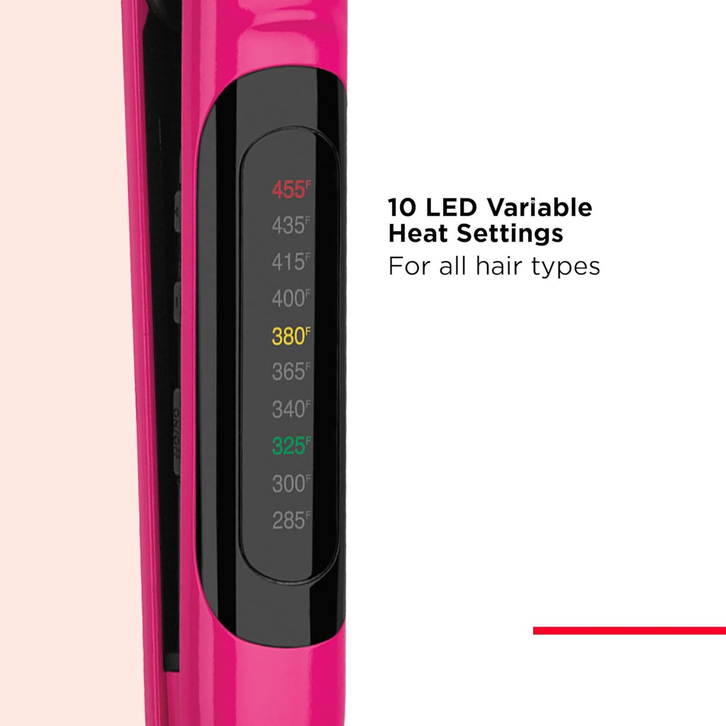 REVLON Ceramic Coated 1 Inch Flat Iron - Hair Straightener Helps Fight Frizz & Enhances Shine