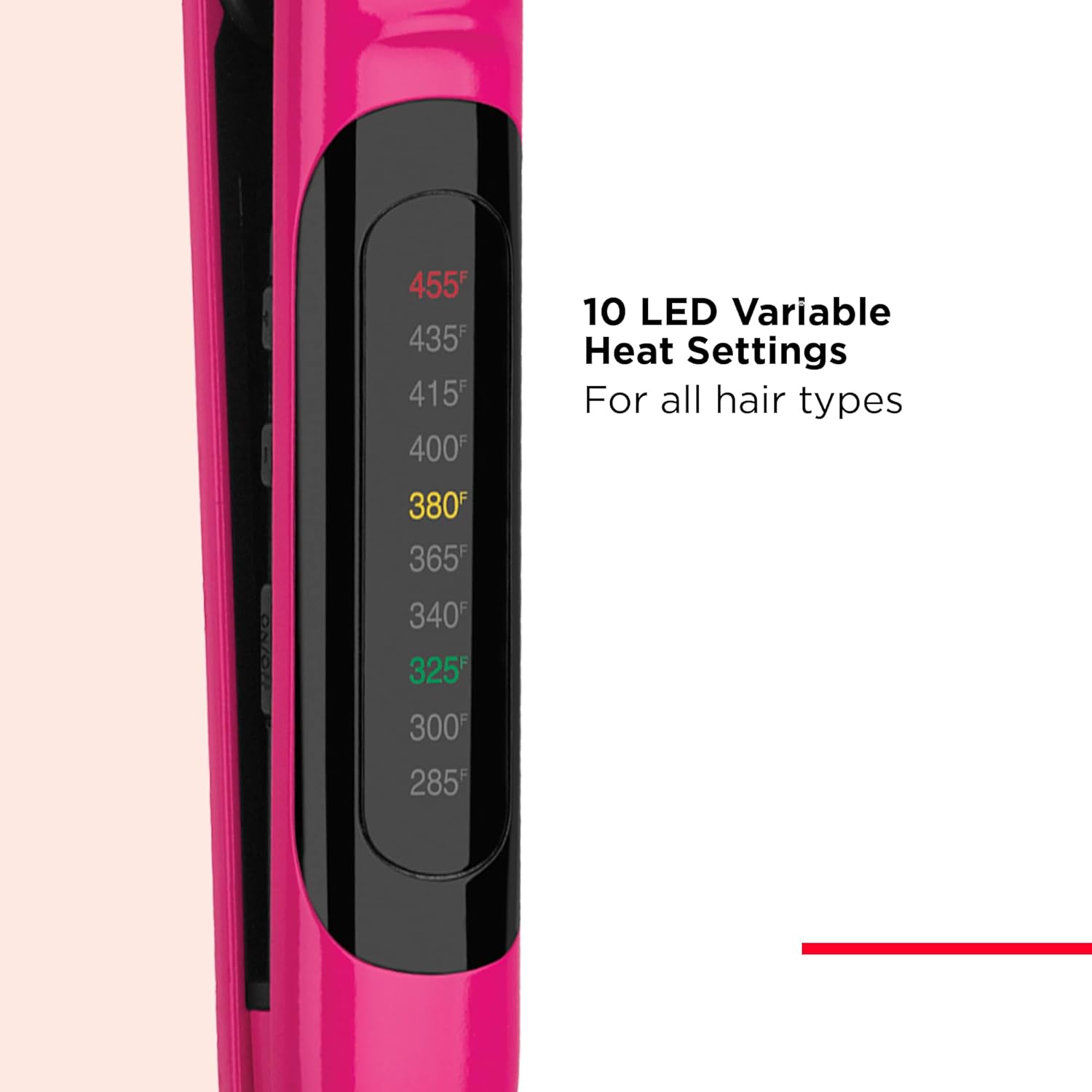 REVLON Ceramic Coated 1 Inch Flat Iron - Hair Straightener Helps Fight Frizz & Enhances Shine