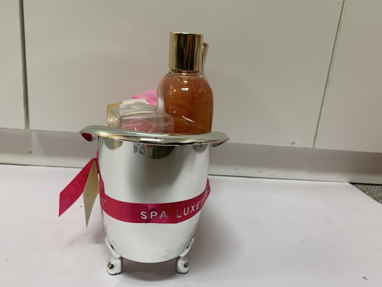 spa luxetique Gift Bath Set For Women, 8 Pcs Rose Spa Basket | Bubble Bath, Shower Gel, Body Lotion