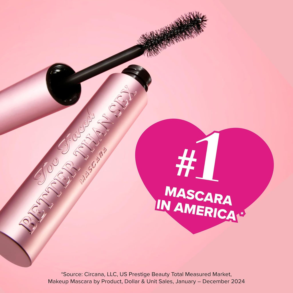 Too Faced Better Than Sex Volumizing Mascara | False Lash Effect, Volume, Length, Curling + Peptides