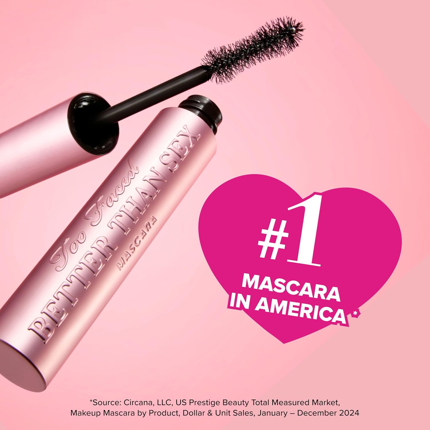 Too Faced Better Than Sex Volumizing Mascara | False Lash Effect, Volume, Length, Curling + Peptides