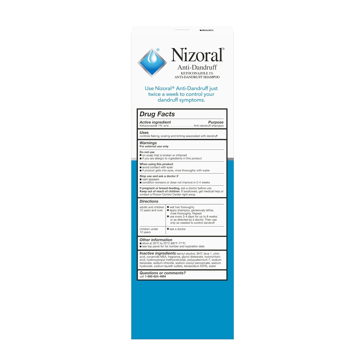Nizoral Anti-Dandruff Shampoo with 1% Ketoconazole, Fresh Scent