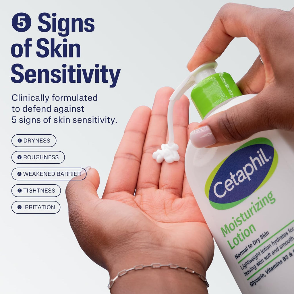 Cetaphil Face &Body Moisturizer, Hydrating Lotion for All Skin Types, Fragrance Free, Hypoallergenic