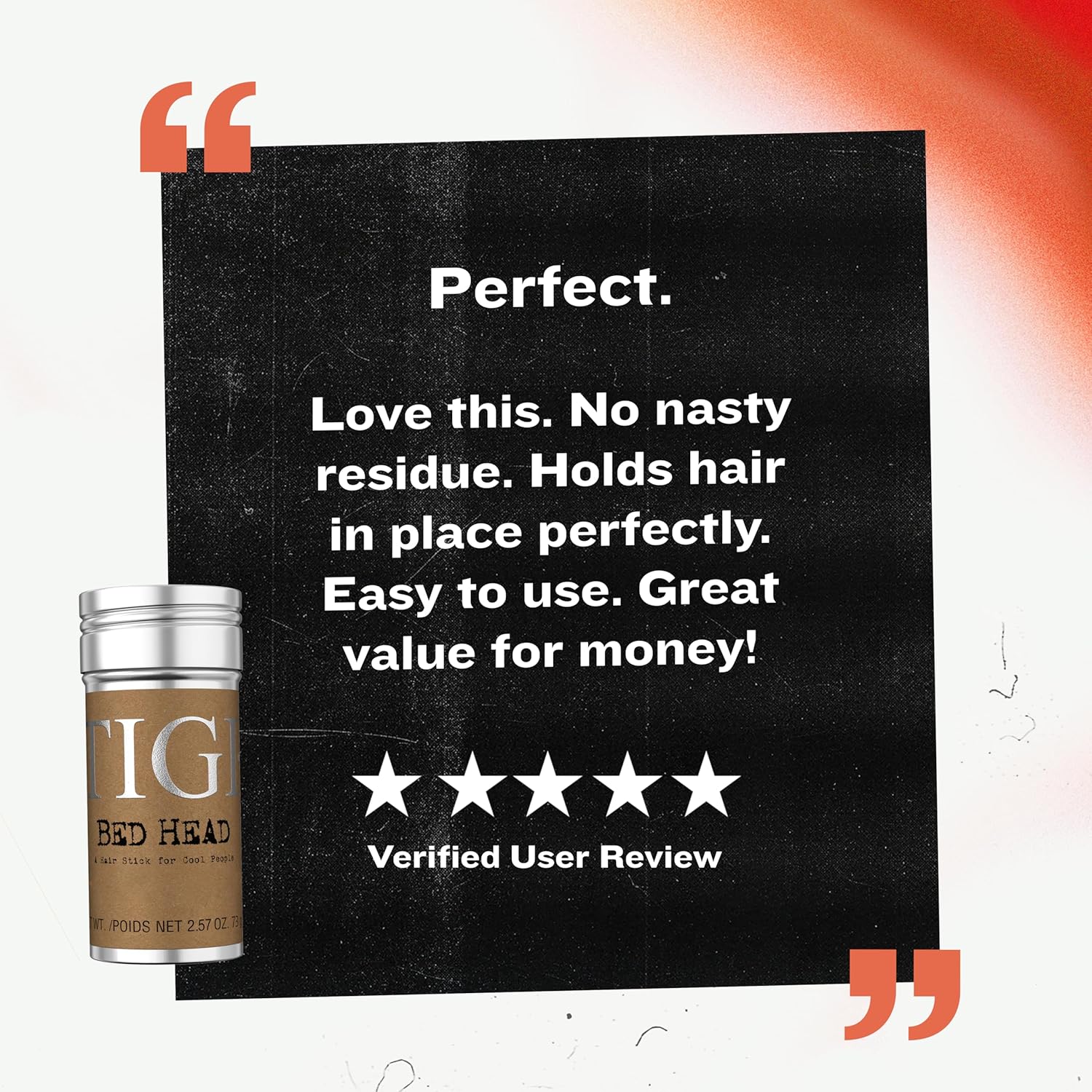 TIGI Bed Head Hair Wax Stick for a Soft, Pliable Hold, Hair Care Slick Back Styling Product, Beeswax