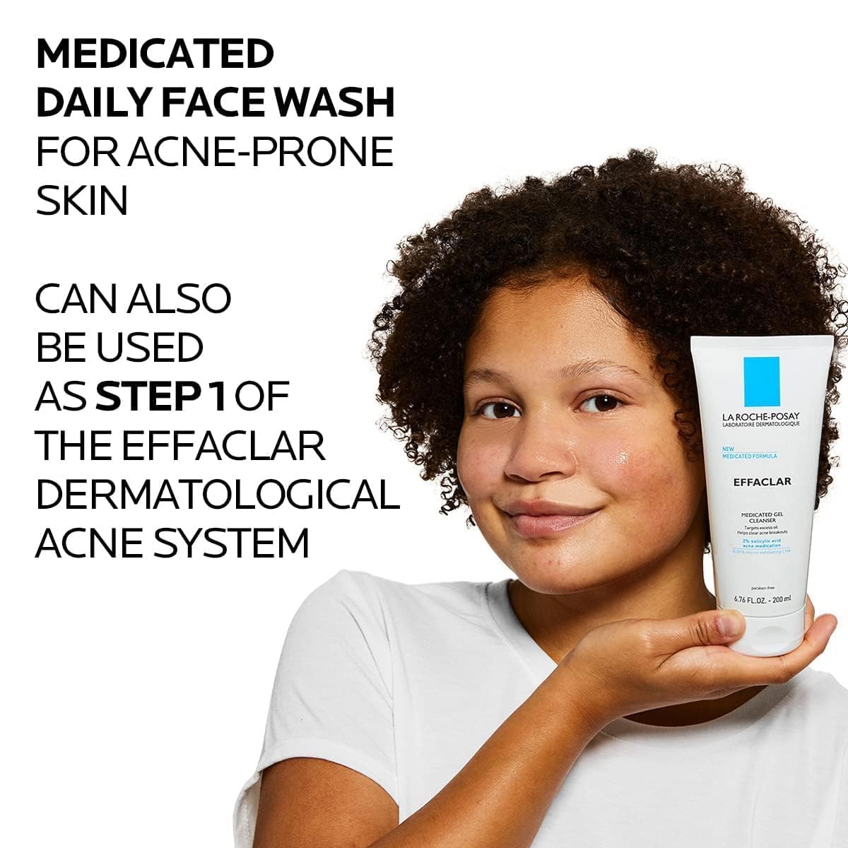 La Roche-Posay Effaclar Medicated Gel Cleanser, 2% Salicylic Acid Cleanser +LHA +Glycerin, Foaming