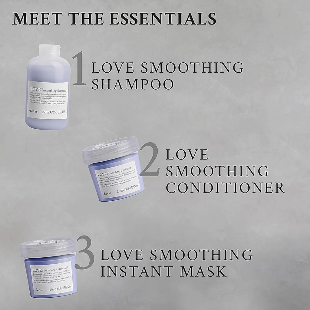 Davines LOVE Smoothing Perfector, Thermal Serum For Coarse Or Frizzy Hair, Tame & Nourish, 5.07 fl o