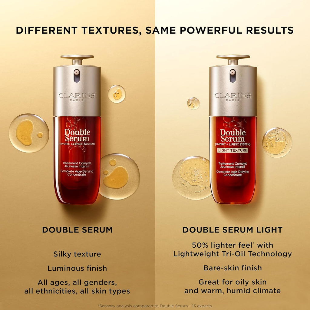Clarins NEW Double Serum | Anti-Aging Face Serum | Visibly Firms, Smooths, Boosts Radiance, Refines