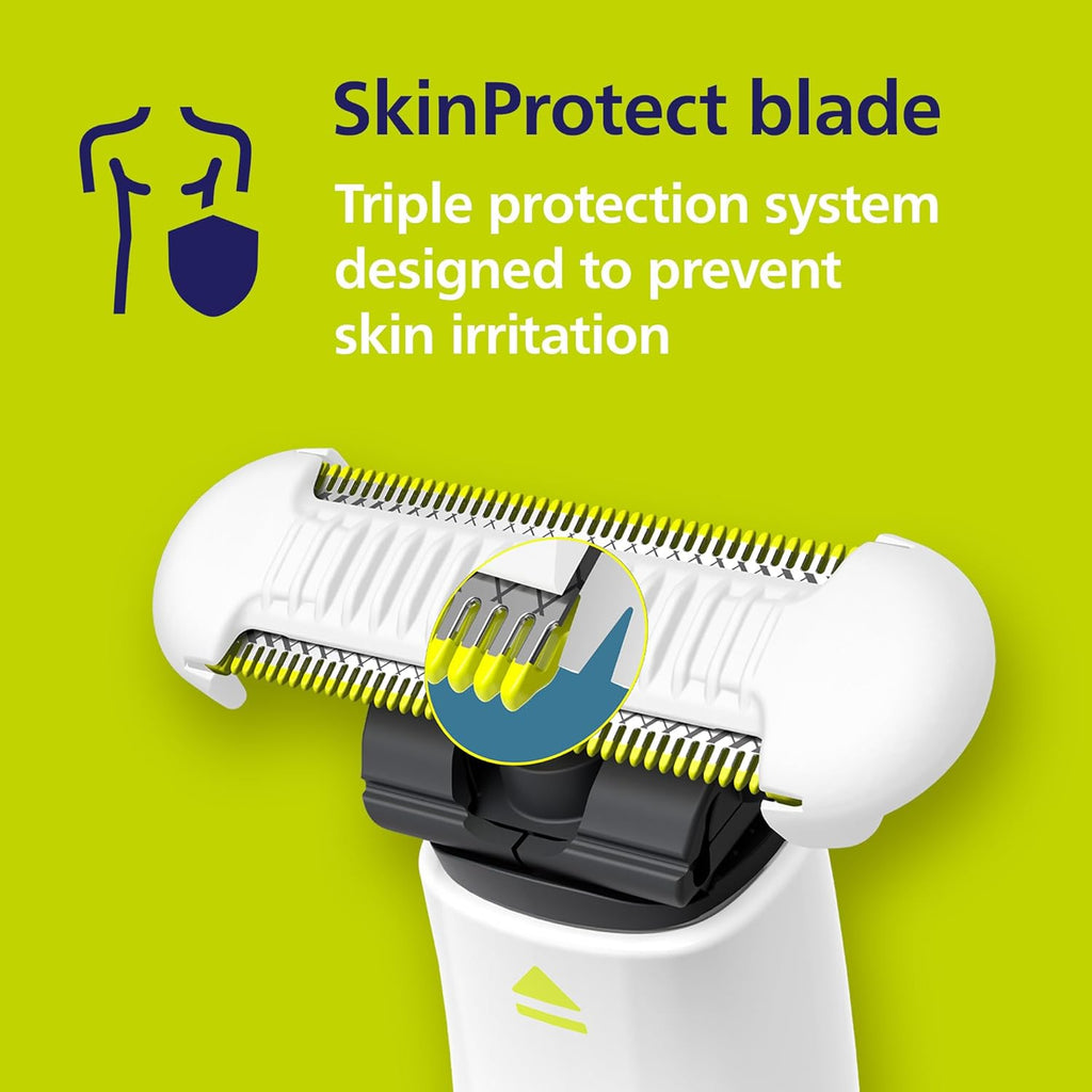 Philips Norelco OneBlade Intimate, Designed for Pubic Grooming, Trim & Shave Extra Skin Protection