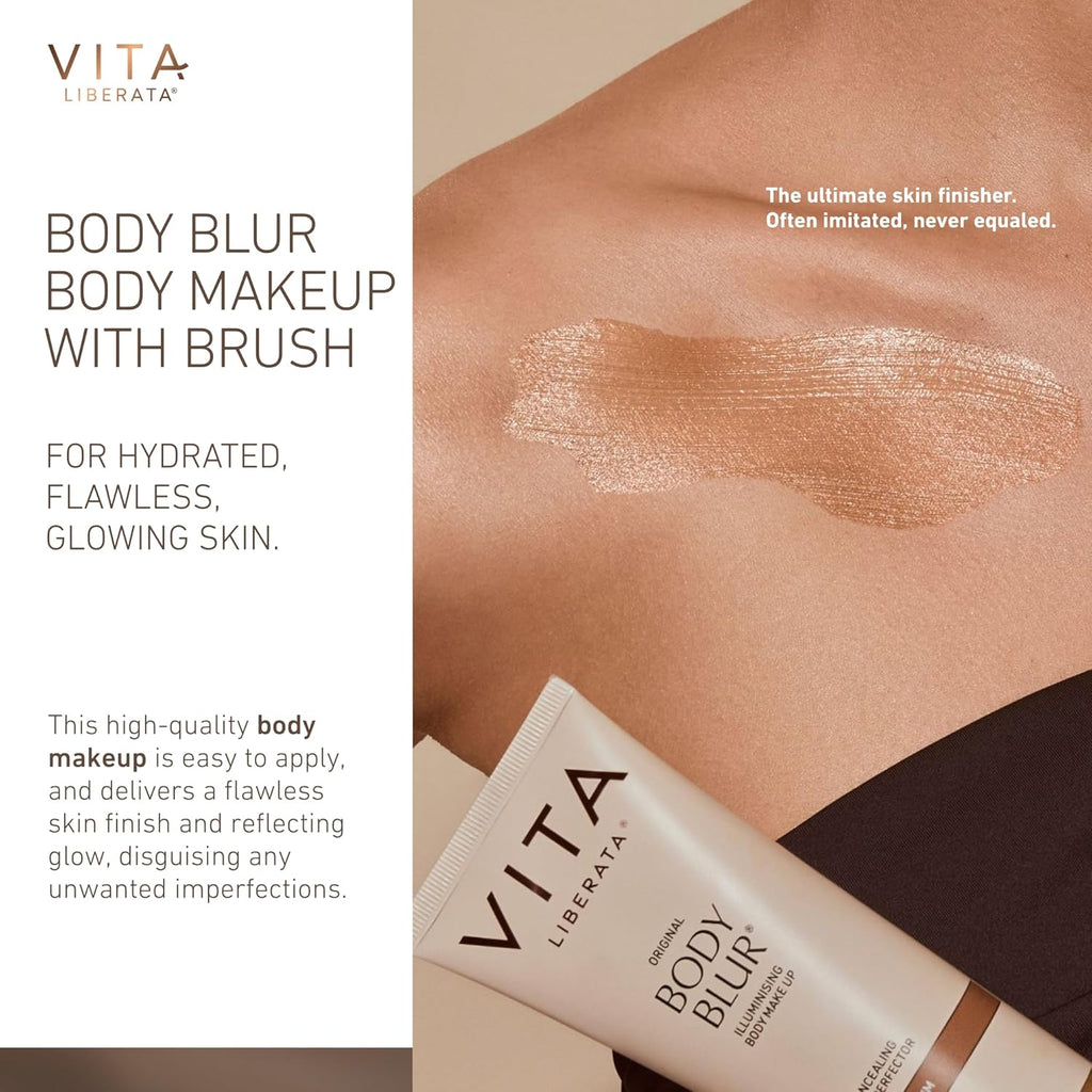 Vita Liberata Body Blur, Leg and Body Makeup. Skin Perfecting Foundation for Flawless Bronze, Easy