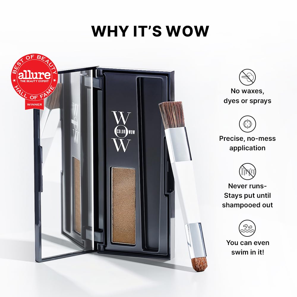 COLOR WOW Root Cover Up, Blonde | Instant Grey Coverage & Highlight Touch-Up, Water &Sweat Resistant