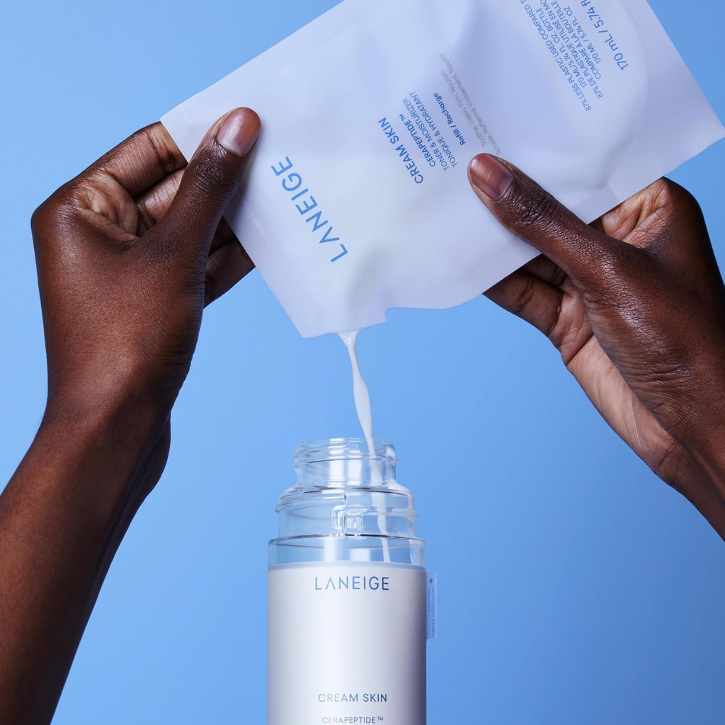 LANEIGE Cream Skin Toner & Moisturizer: Lightweight Korean Milky Toner with Ceramide & Peptide