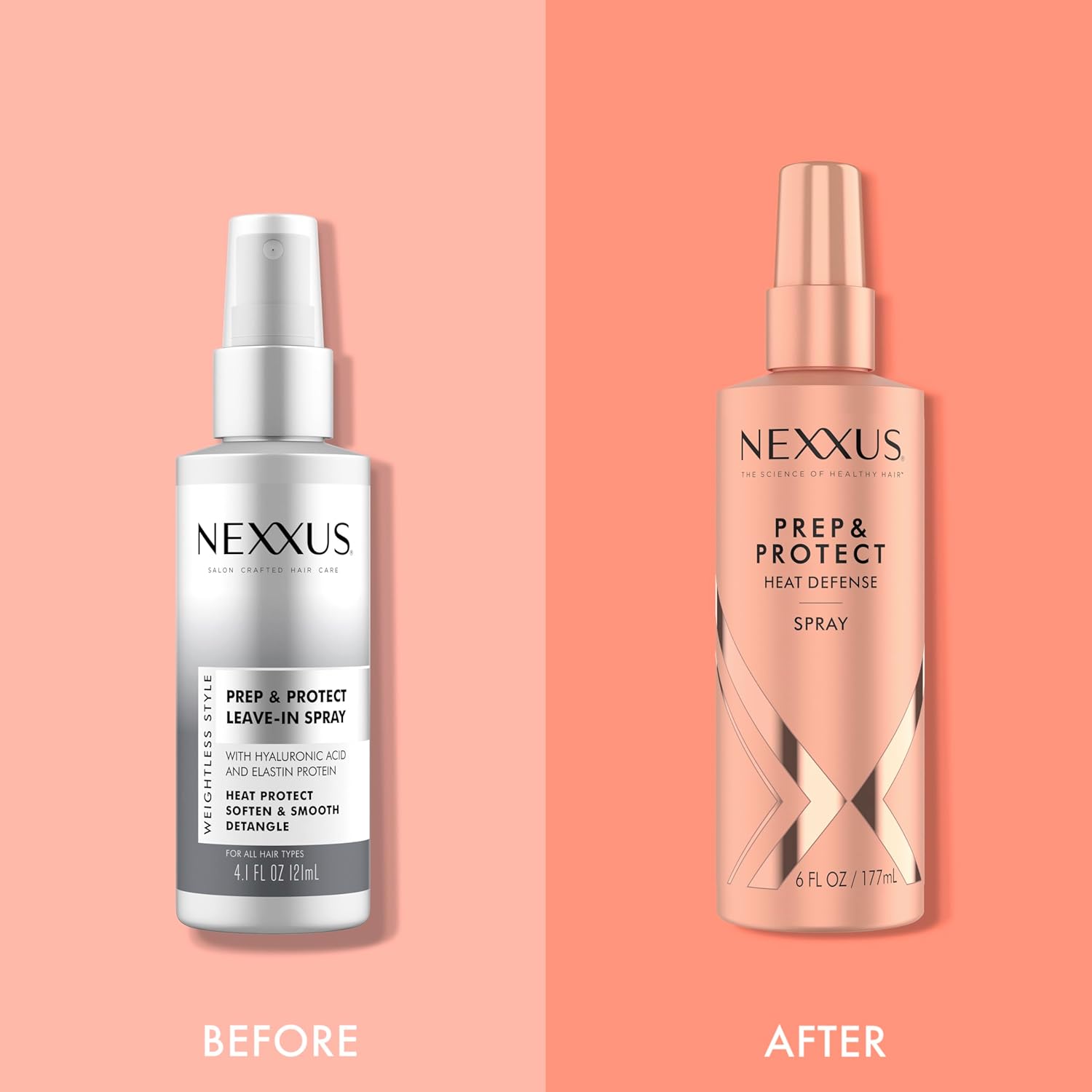 Nexxus Heat Defense Spray Prep &Protect for 450 degree heat protection, with StyleProtect Technology