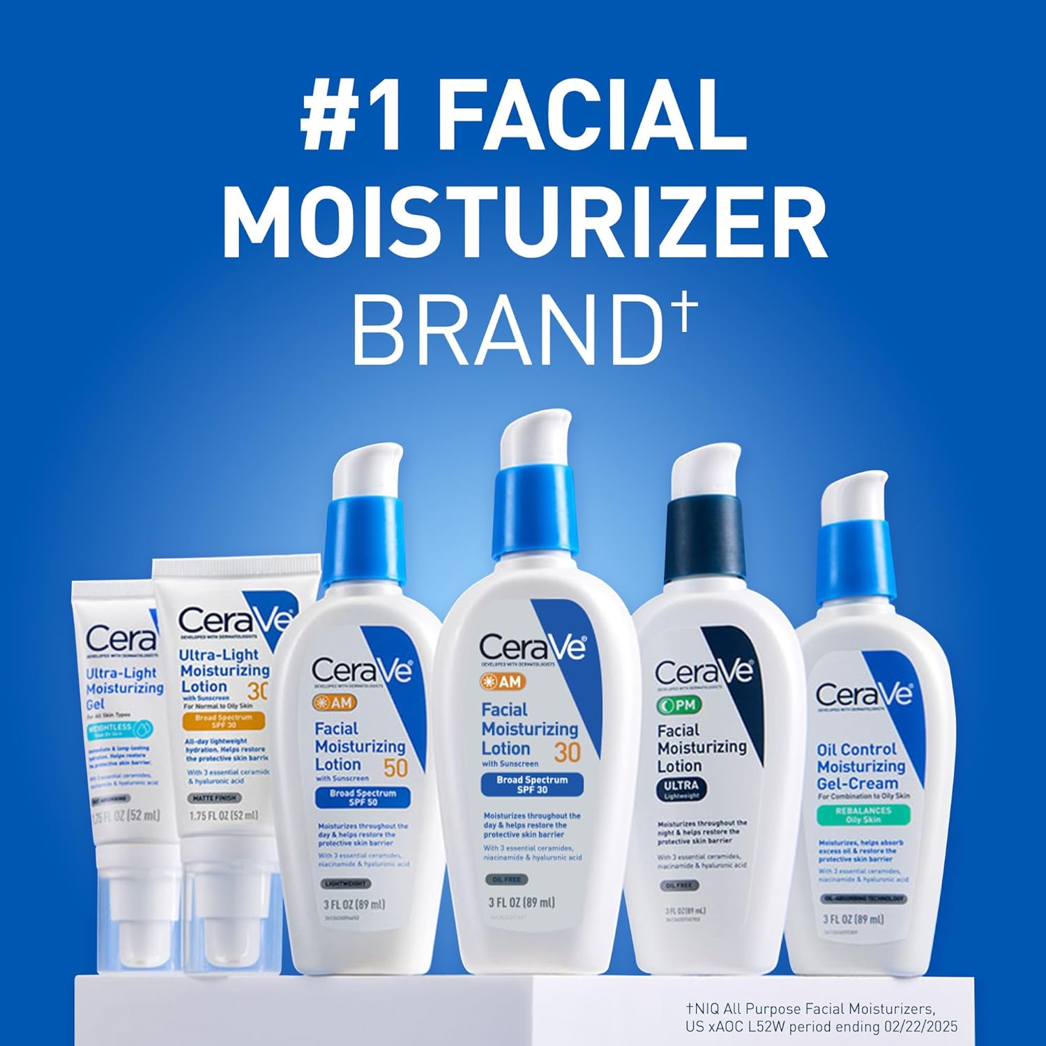 CeraVe Ultra-Light Moisturizing Lotion With SPF30, Daily for Face, Hyaluronic Acid &Ceramides, Matte