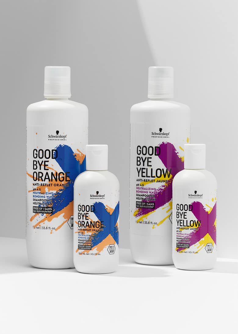 Goodbye Yellow Neutralizing Wash Shampoo – Color Balancing for Brassy and Yellow Tones – Cleansing