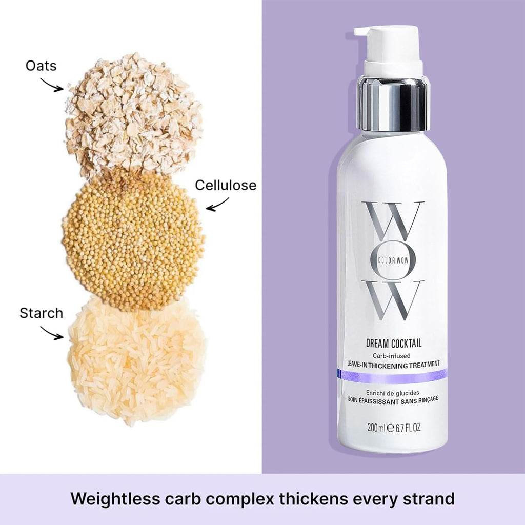COLOR WOW Dream Cocktail Carb Infused Leave-in Treatment–Transform Thin Hair to Thick, Heat Protect