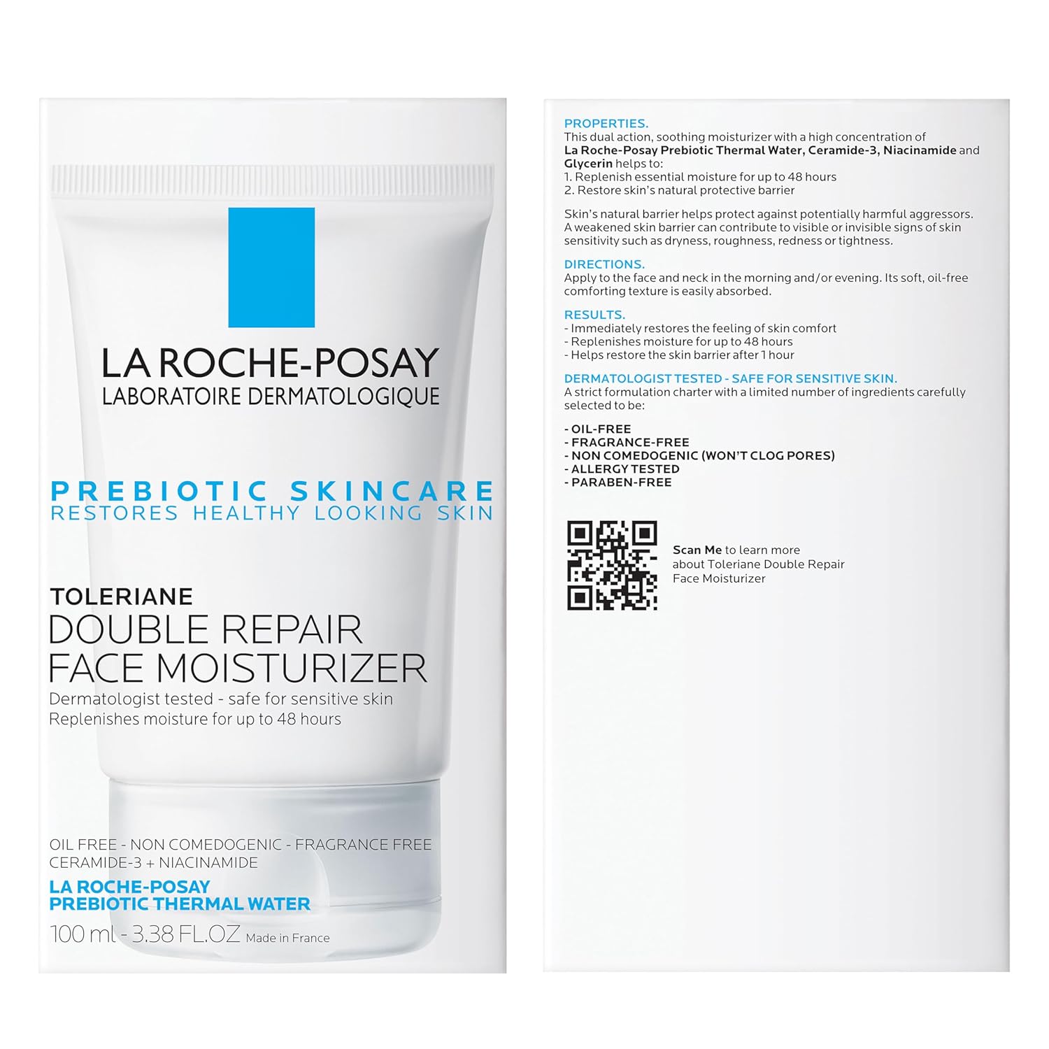 La Roche-Posay Toleriane Double Repair Face Moisturizer, Daily Moisturizer Face Cream with Ceramide