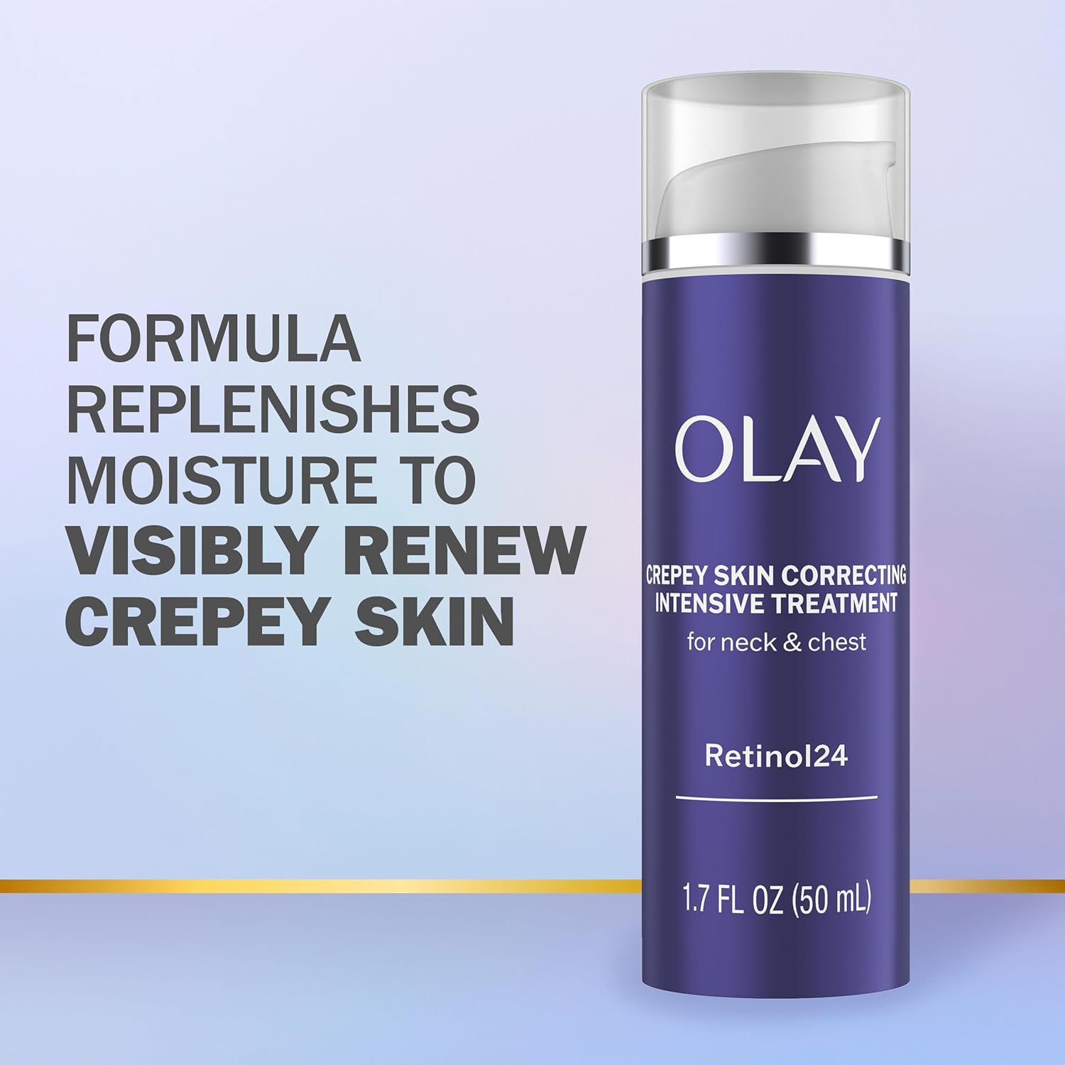 Olay Treatment Cream Intensive Crepey Skin Correcting for Neck & Chest with Retinol24, Vitamin B3