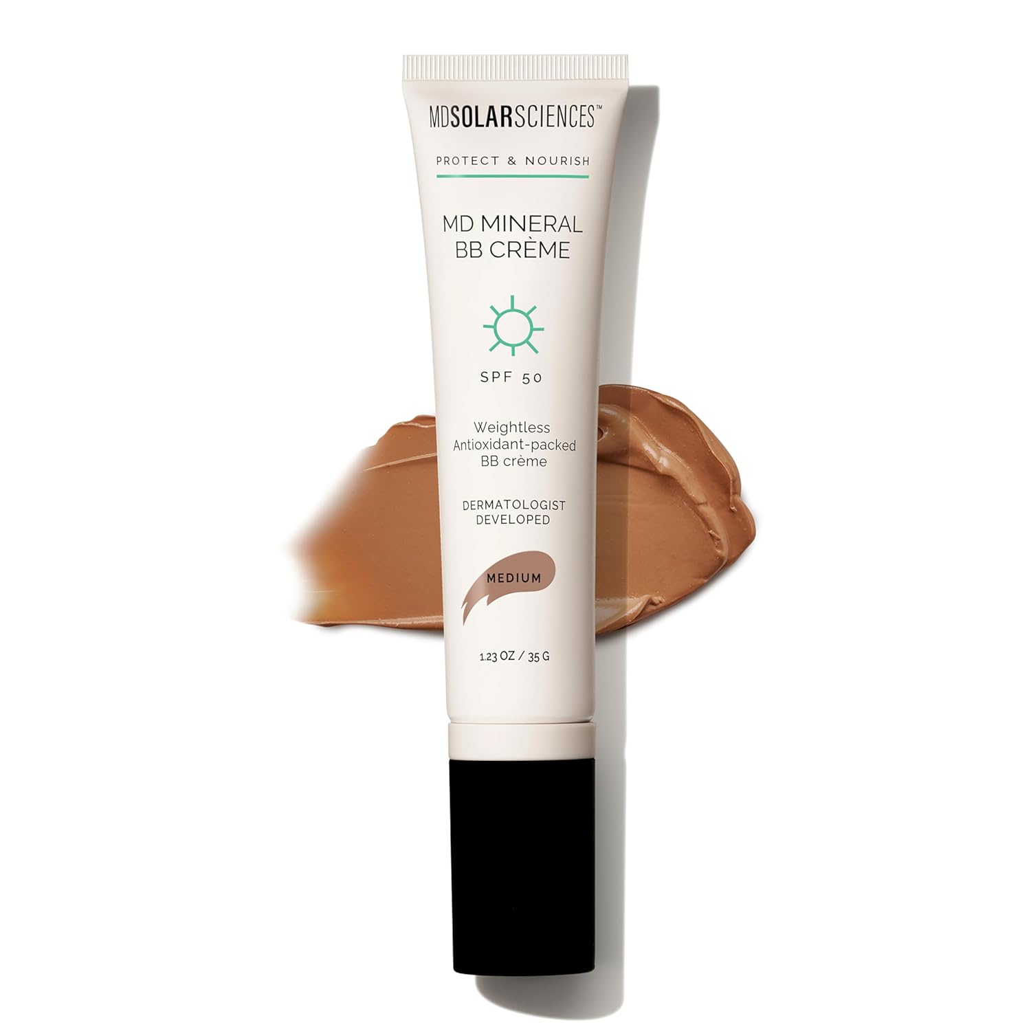 MDSolarSciences MD Mineral BB Crème SPF 50 | Tinted Broad-Spectrum UV Protection Zinc Oxide Formula