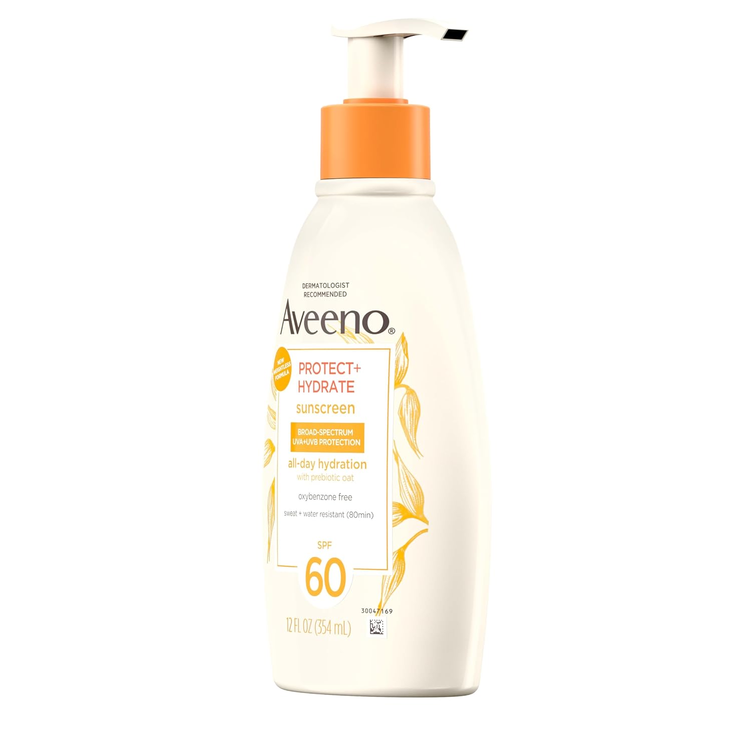 Aveeno Protect +Hydrate Sunscreen Moisturizing Body Lotion with Prebiotic Oat, Broad Spectrum SPF 60