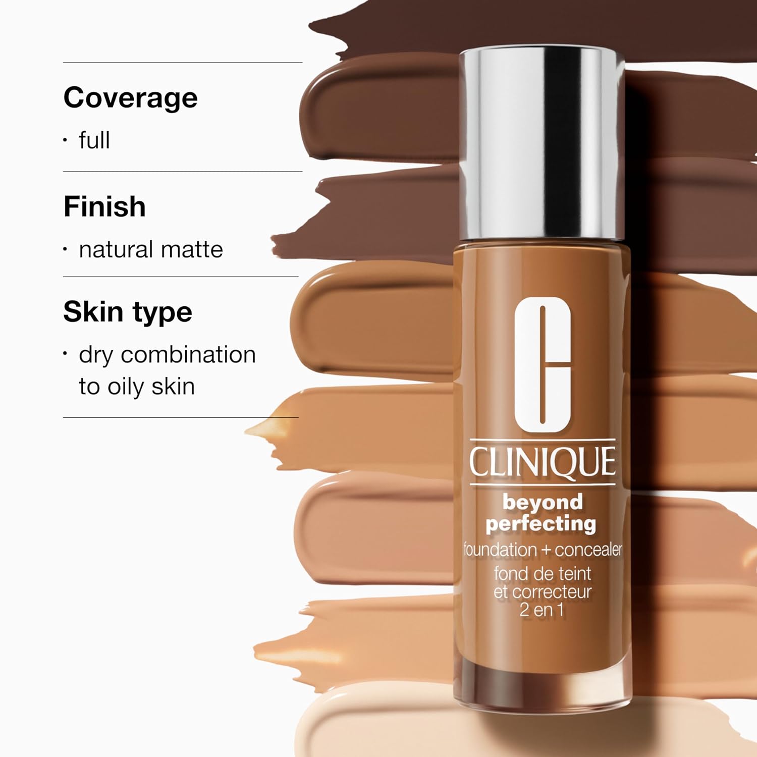 Clinique Beyond Perfecting Liquid Lightweight Full Coverage Foundation+Concealer For Dry Combination