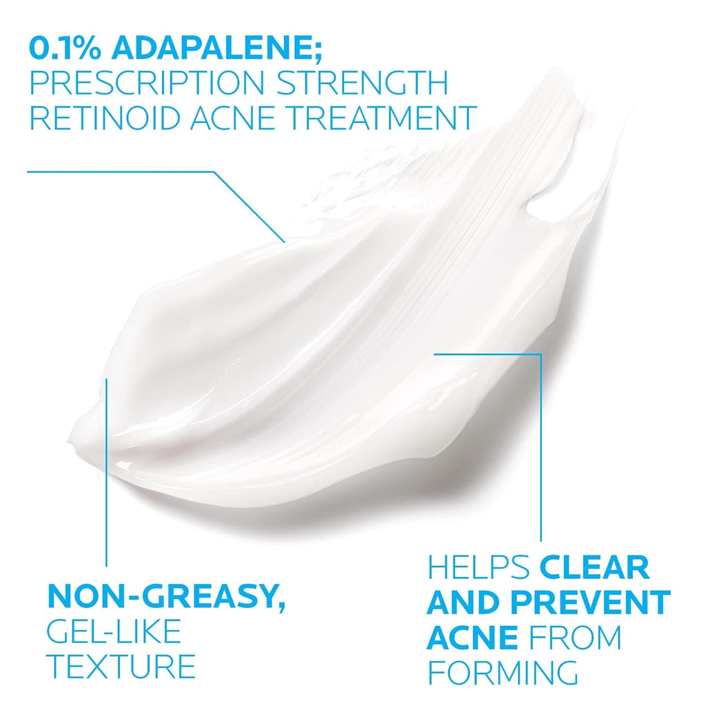 La Roche-Posay Effaclar Adapalene Gel 0.1% Acne Treatment, Retinoid Cream, Acne Medication Gel