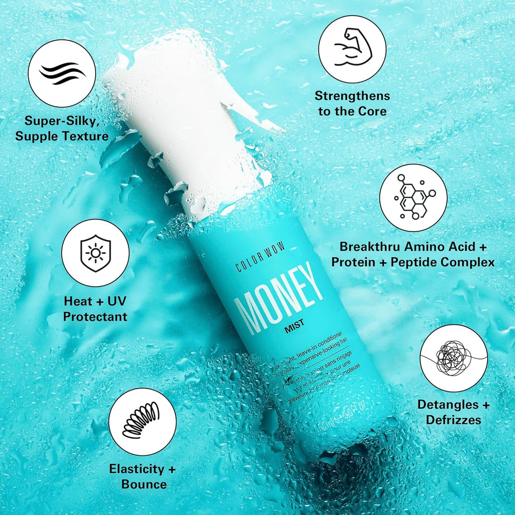 COLOR WOW MONEY MIST – Luxe Leave-in Conditioning Treatment for Glossy, Silky Texture | Moisturizing